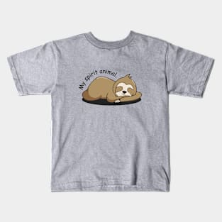 my spirit animal- sloth Kids T-Shirt